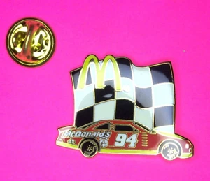 McDonalds Mitarbeiter Hut Anstecknadel Rückseite Metall emailliert Nascar 24 - Bild 1 von 3
