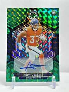 2024 Panini Mosaic Rookie Green Auto #'d /25 Audric Estime Denver Broncos - Bild 1 von 2