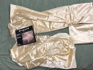 VTG Satin Sheet Set Champagne Gold Full Size Dacron Polyester USA 4 Pc Set - Picture 1 of 10