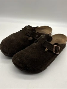 Birkenstock Boston Clogs Wildleder Leder verstellbare Schnalle braun Gr. 41 - Bild 1 von 14