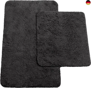 Badematten 2er-Set bestehen aus Badvorleger: ca. 50/80cm und WC-Vorleger ca. - Bild 1 von 6