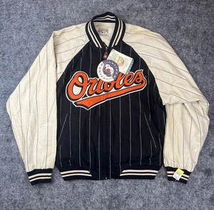 Vintage 90s Baltimore Orioles Cooperstown Collection Reversible Jacket NWT Large - Picture 1 of 13