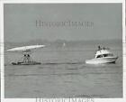 1967 Press Photo A Flying Boat Next To A Motor Boat   Lra51392
