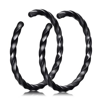 20Pcs Twist Nose Rings Hoop Surgical Steel Tiny Nose Cartilage Stud Piercing 20g - Image 1 of 4