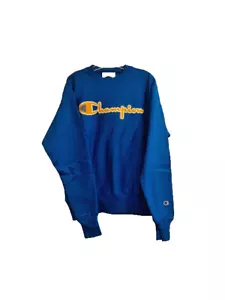 Champion Herren bestickt Logo Sweatshirt in Living in blau Größe 2XL Neu mit Etikett - Bild 1 von 2