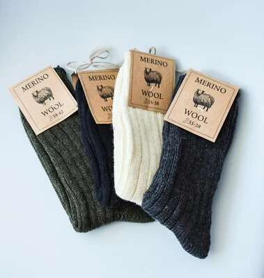 ROBERTS RUGS Merino Socks, 100% Merino Wool, Soft and Warm, Unisex Sizes!!!