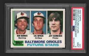 Cal Ripken Jr. Orioles HOF 1982 Topps #21 Rookie Card Rc PSA 9 (Mint) X746