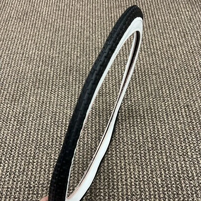 BICYCLE TIRE FIT SCHWINN S-7 RIMS 20 X 1-3/4 STINGRAY NEW WHITE WALL - Image 1 of 4