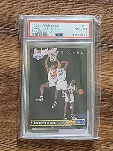 1992 Upper Deck Shaquille O'Neal novato #1b tarjeta de intercambio PSA 8 casi nuevo sin usar Shaq - Imagen 1 de 2