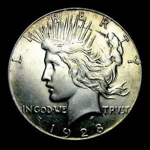 1928 Peace Dollar Silver  ---- Gem BU Coin ---- #753P