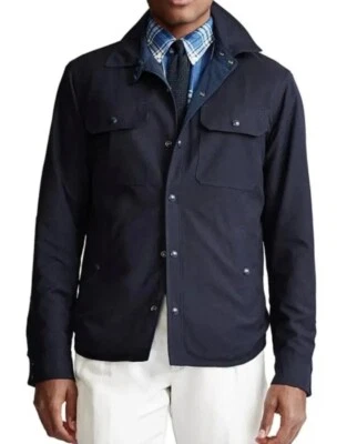 POLO Ralph Lauren Classic Reversible Aviator Shirt Jacket Navy Size Medium NWT - Image 1 of 4