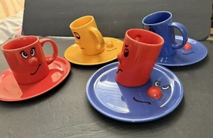 Vintage ENO Cup & Plate Or Saucer Set Funny Face Ceramic Germany Anthropomorphic - Picture 1 of 12