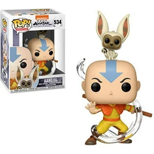 Funko POP! Animation: Avatar AANG with MOMO Figure #534 w/ Protector - Picture 1 of 4