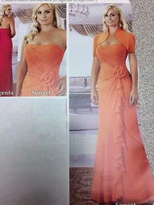 Modern Maids 2-teiliges Abendkleid Sonnenuntergang formell besondere Anlässe Ballkleid 4 - Bild 1 von 6