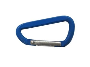 Asymmetric Carbine Carabiner Hook 6MM (Blue Aluminium Spring Snap Fastener) - Picture 1 of 5