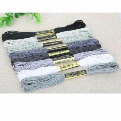 8pcs/set DMC Cross Stitch Cotton Embroidery Thread DIY Sewing Skeins Floss Craft - Image 1 of 4