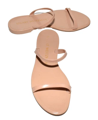 Stuart Weitzman Beige Ankle Strap Open Toe Jelly Sandals Size 6 - Image 1 of 4