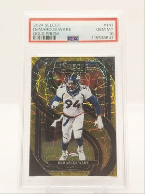 DEMARCUSWARE 2024 SELECT PREMIER LEVEL GOLD PRIZM /10 PSA 10 Q5492 - Изображение 1 из 2