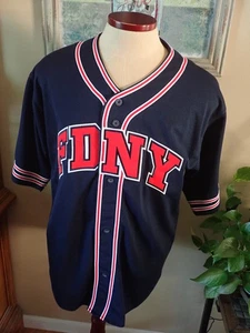 Camiseta de béisbol Colosseum FDNY para hombre XL NY City Fire Department 9/11 tributo - Imagen 1 de 4