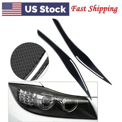 碳纤维车头灯眼线眉罩适用于宝马 E90/E91/328i/335i 2006-2011 — 第 1/4 张图片