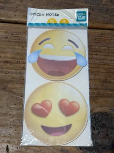 PEN & GEAR Emoji Sticky Notes PKG of 2: LOL & HEART EYES New Old Stock - Picture 1 of 4