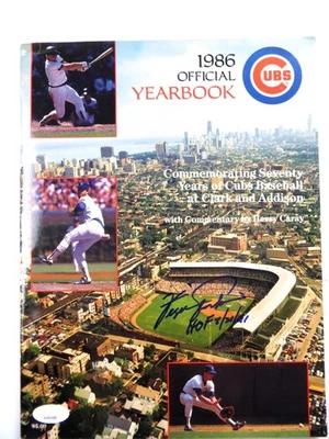 Fergie Jenkins Signed Autograph Magazine 1986 Chicago Cubs Yearbook JSA AH04488 - Image 1 of 4