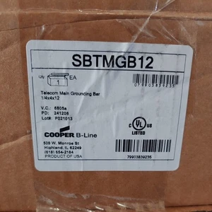 *NEW IN BOX* Cooper B-Line SBTMGB12 Telecom Main Grounding Bar - Picture 1 of 2