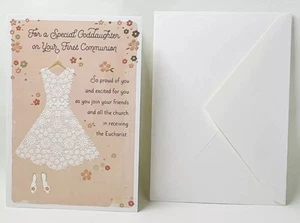 Special Granddaughter On First Communion Greeting Card - Picture 1 of 3