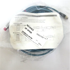 10 Meter Keyence OP-87459 Industrial Ethernet-Kabel (M12 4-polig/RJ45) Cable NEU - Foto 1 di 1
