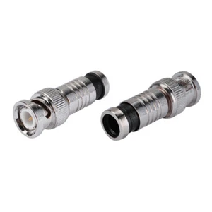 50-Pack BNC Male Straight Clamp Connector for LMR-240 KSR-240 Coaxial Cable - Afbeelding 1 van 4