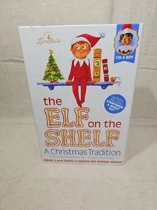 ELF ON THE SHELF Boy  Doll W/Brown  Eyes & A Christmas Tradition Book (C3) - Picture 1 of 4