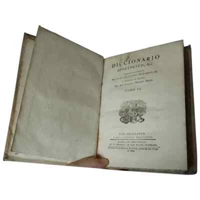 Antique 1788 Vellum Book Diccionario Apostolico Tomo VI Foto 1 de 4