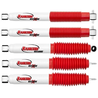 Rancho Front Rear Gas Shocks & Steering Stabilizer for Wrangler JK 0"-2" Lift - Image 1 of 4