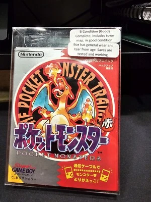 1996 Tested Boxed Japanese Pokemon Red Version saves Tested! systems! - Image 1 of 4