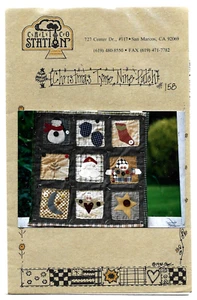 Patchwork Christmas Tyme Nine Patch Wall Hanging Quilt Sewing Pattern Crafts - Picture 1 of 2