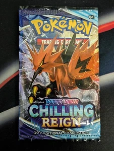 Pokemon SEALED UNOPENED BOOSTER PACK Chilling Reign Galarian Zapdos Artwork - Picture 1 of 4