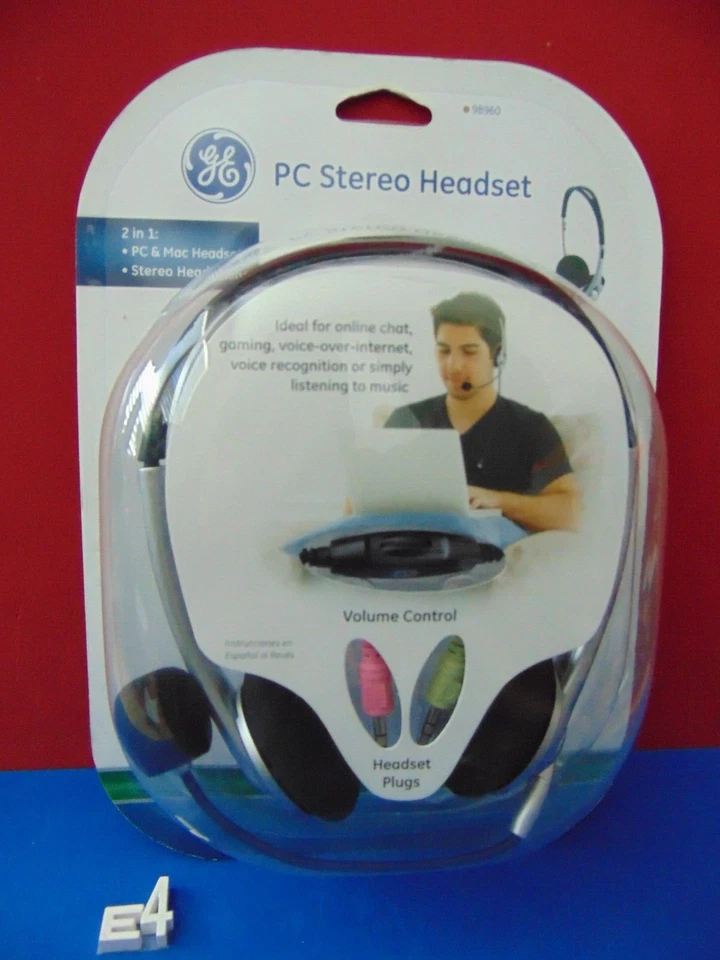 GE 98960 PC Auriculares Estéreo con Control de Volumen Nuevos y Precintados Foto 1 de 4