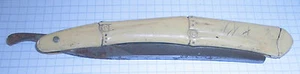 dachbodenfund rasier messer alt F HÖWELER garant griff verziert top vintage deko - Picture 1 of 11