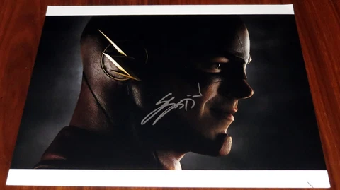 Grant Gustin Signed 11x14 The Flash Glee 90210 Exact Proof Cover