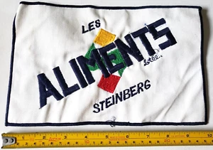PARCHE trasero bordado grande vintage Les ALIMENTS STEINBERG tienda de comestibles Quebec - Imagen 1 de 6