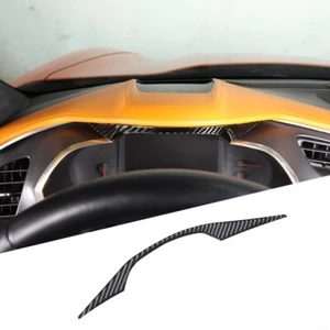 Carbon Fiber Dashboard Tachometer Upper Trim Sticker Fit For 2014-19 Corvette C7 - Picture 1 of 14