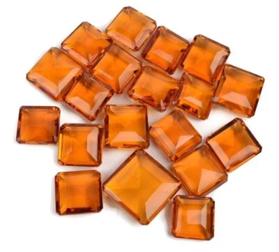 Loose Yellow Citrine Square Cut Gemstones Lot For Jewelry Making 300Ct/4-5 Pcs - Image 1 of 3