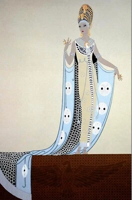 Impresión de calendario mate Erte 1998 diosa egipcia moda Art Deco Foto 1 de 4