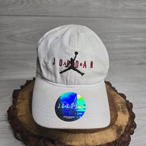 Nike Air Jordan Jumpman Strapback Adjustable Cap Hat White Size Youth Cotton  - Picture 1 of 6