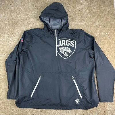 Nike Mens Jacksonville Jaguars game used Kawika Mitchell 1/4 Zip hooded XXL - Image 1 of 4