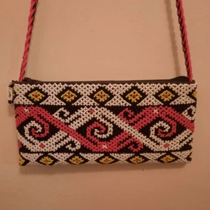 Sarawak Borneo Tribal Hand Beaded Shoulder Bag - Picture 1 of 4