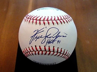 FERGIE JENKINS FERGUSON HOF 91 CUBS RANGERS SIGNED AUTO HOF OML BASEBALL JSA  - Image 1 of 3