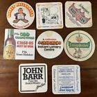 8 x Vintage Beer Mats/Coasters, White Theme, Junk Journal Collage Collectors