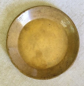 Antique Yellow Ware Stoneware 11" PIE PLATE or ROUND PLATTER (Chop Plate) - Picture 1 of 3