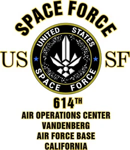 U.S. SPACE FORCE*614TH AIR OPERATIONS*VANDENBERG AFB-CALIFORNIA SHIRT/SWEATSHIRT - Picture 1 of 1